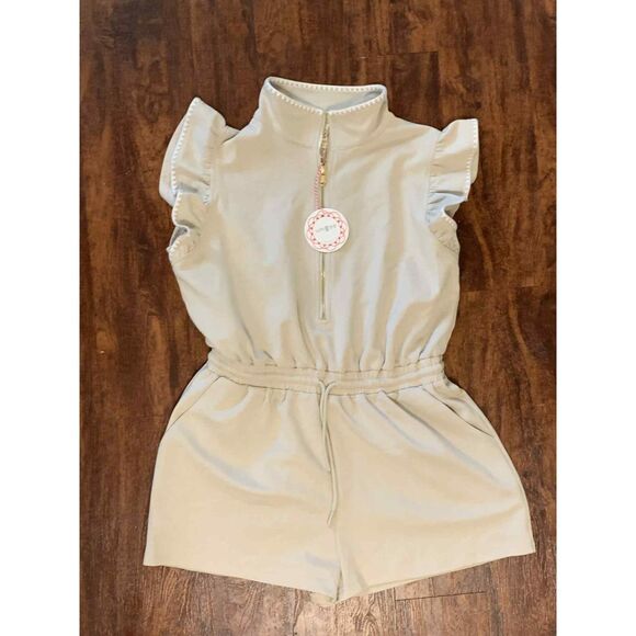 Umgee | NWT Sweatshirt Romper in Ecru/light beige | Large - Picture 2 of 5